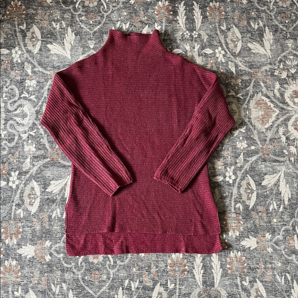 Women's Rose Pink Mock Turtleneck Sweater